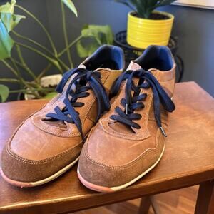 Mens Bullboxer Taryk Leather Sneakers Brown sz. 9 Bull Boxer